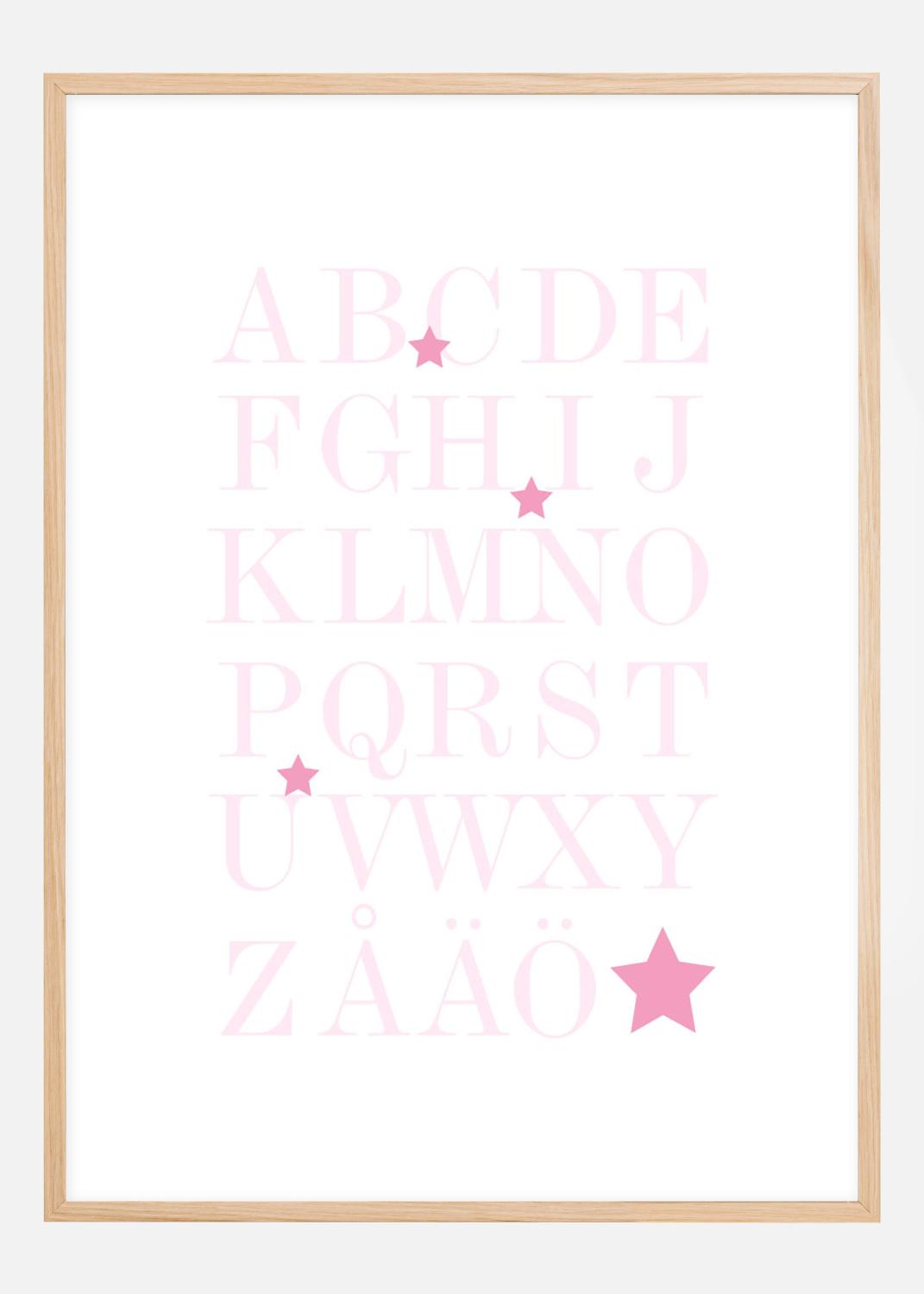 Product Image for ABC - Rosa Plakat (21x29.7 cm (A4))