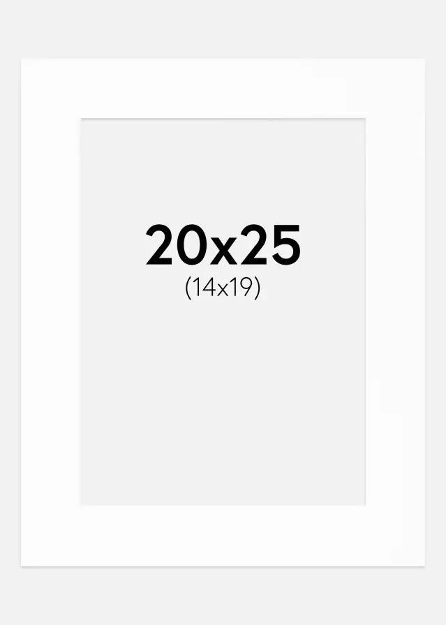 Passepartout Canson Hvid (Hvid kerne) 20x25 cm (14x19)