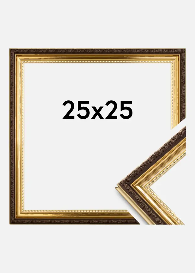 Ramme Abisko Akrylglas Guld 25x25 cm
