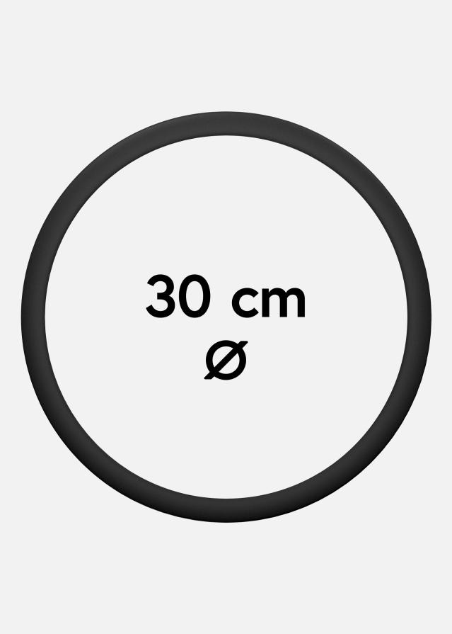 Rund Ramme Akrylglas Sort 30 cm Ø