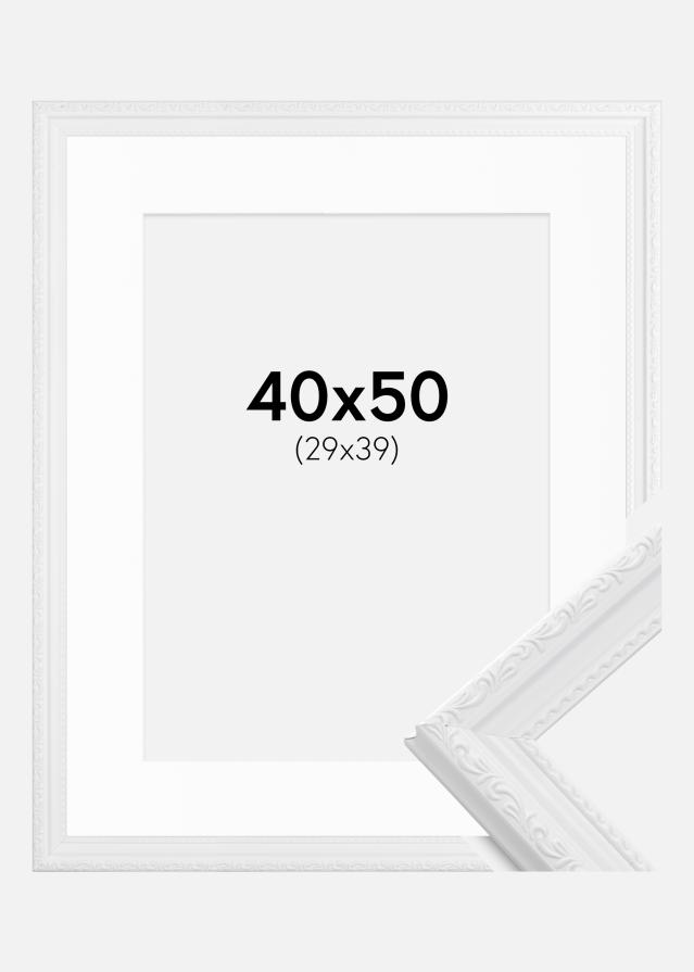 Ramme Abisko Hvid 40x50 cm - Passepartout Hvid 30x40 cm