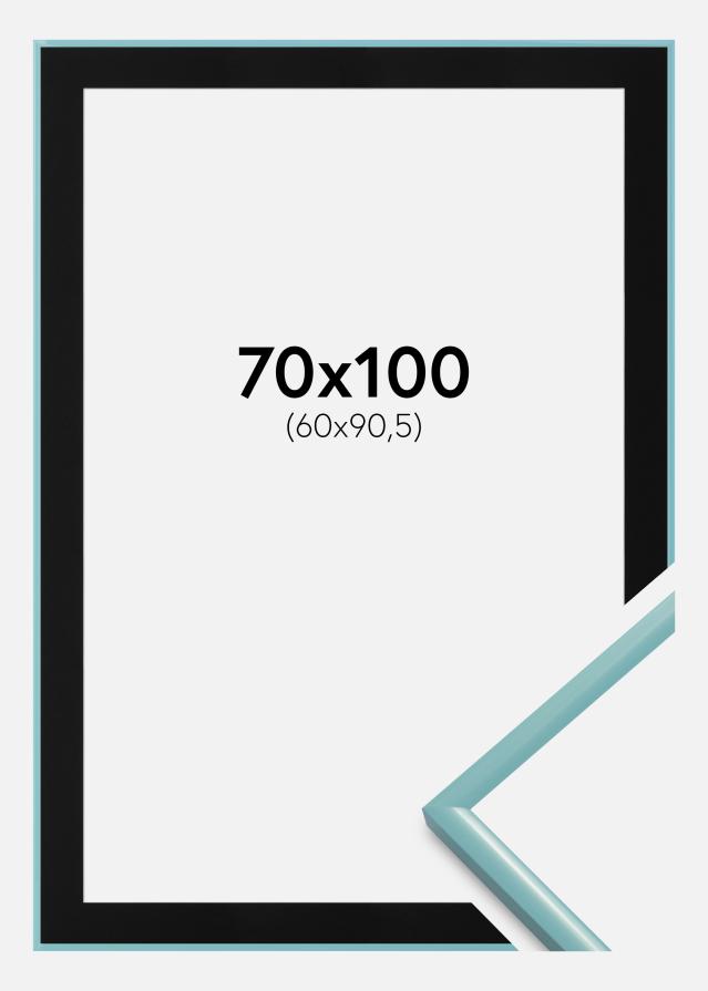 Ramme New Lifestyle Turkis 70x100 cm - Passepartout Sort 61x91,5 cm