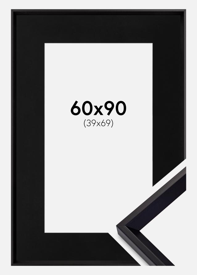 Ramme Globe Sort 60x90 cm - Passepartout Sort 40x70 cm