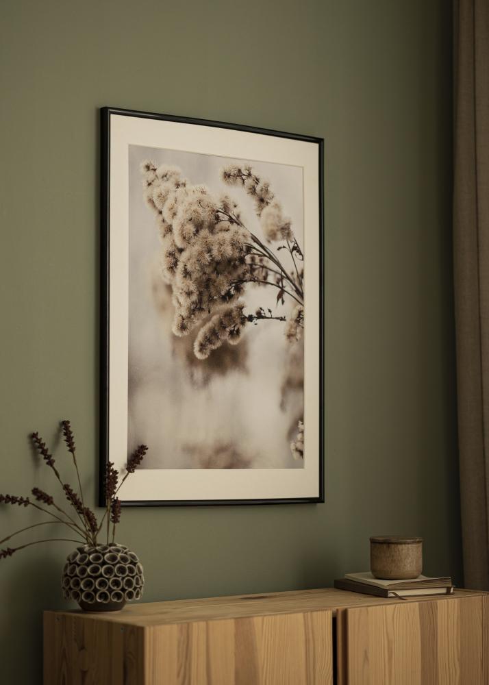Ramme Victoria Sort 40x50 cm - Passepartout Hvid 28x35 cm