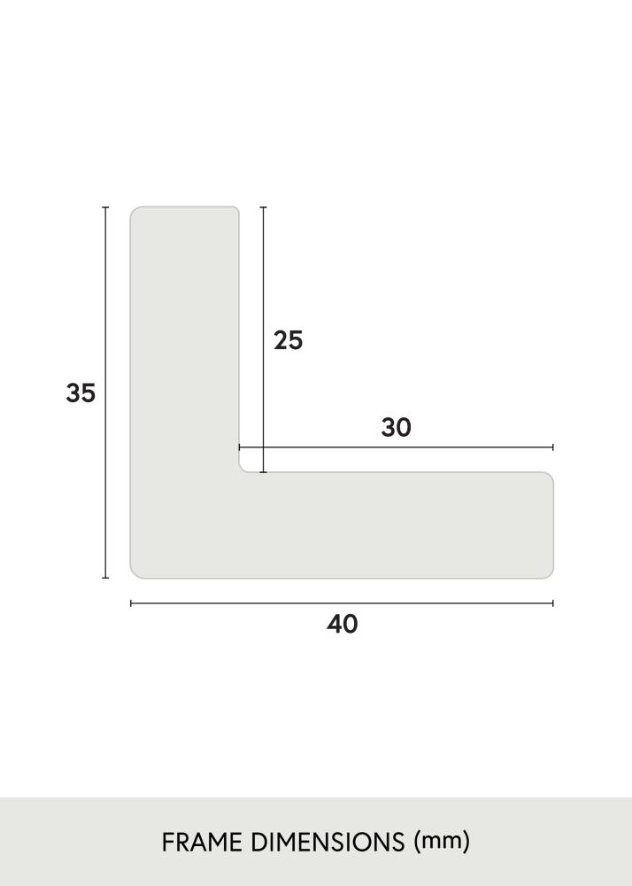 Ramme Wells Akrylglas Brun 40x40 cm