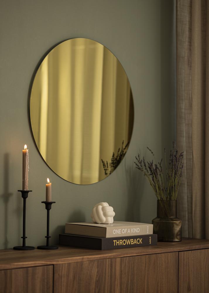 Spejl Golden Yellow 70 cm Ø