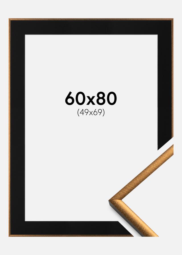 Ramme New Lifestyle Bronze 60x80 cm - Passepartout Sort 50x70 cm