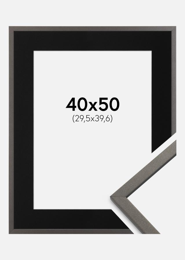 Ramme Edsbyn Grafit 40x50 cm - Passepartout Sort 12x16 inches