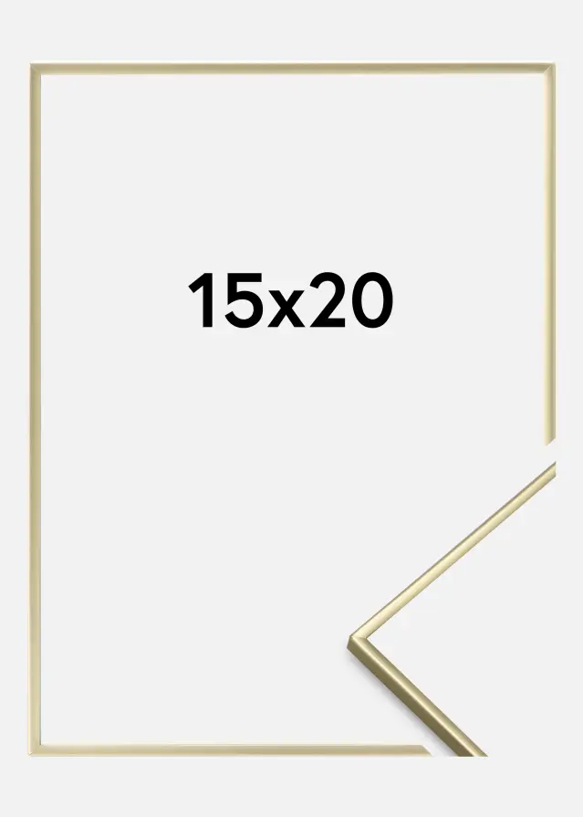 Ramme Glat metal Guld 15x20 cm