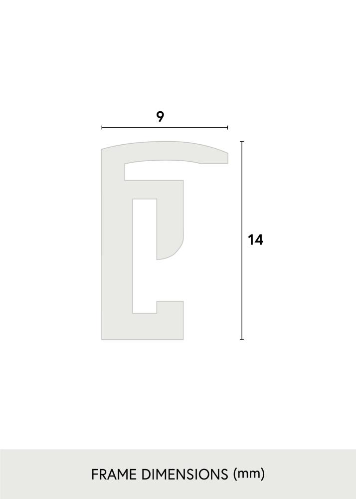 Ramme Scandi Sort 30x30 cm - Passepartout Hvid 8x8 inches