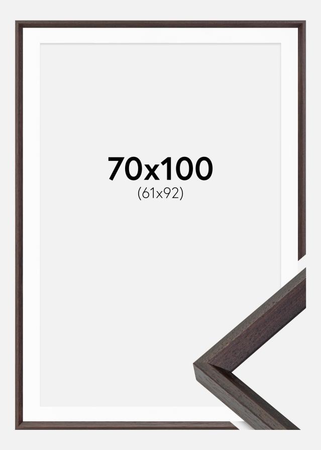 Ramme Globe Espresso 70x100 cm - Passepartout Hvid 62x93 cm