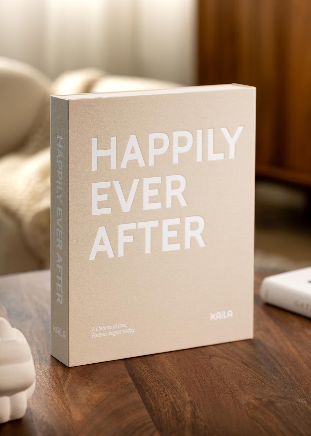 Product Image for KAILA HAPPILY EVER AFTER Creme - Coffee Table Photo Album (60 Sorte Sidor)