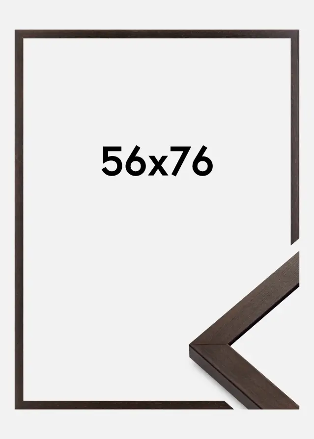 Ramme Selection Akrylglas Valnød 56x76 cm