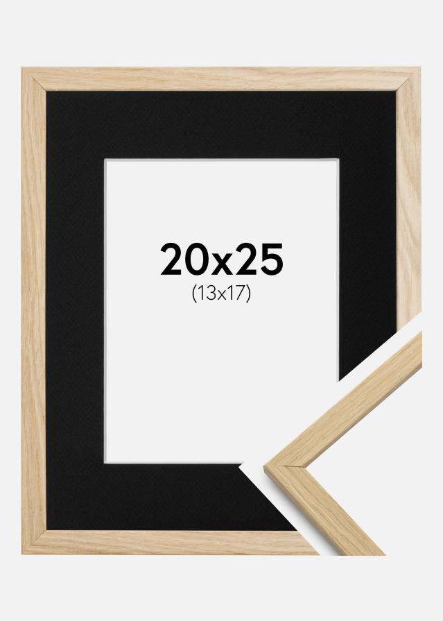 Ramme Edsbyn Eg 20x25 cm - Passepartout Sort 14x18 cm