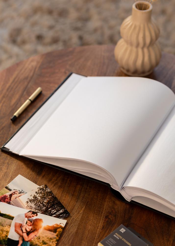 Classico Album Sort - 32x34 cm (100 Hvide sider / 50 ark)