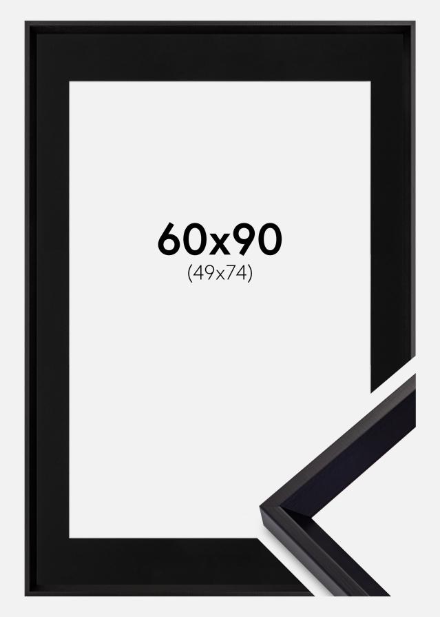 Ramme Globe Sort 60x90 cm - Passepartout Sort 50x75 cm
