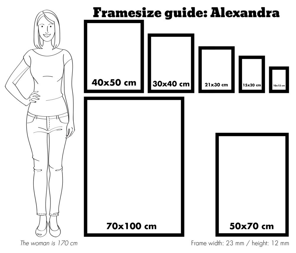 Ramme Alexandra Akrylglas Hvid 70x100 cm