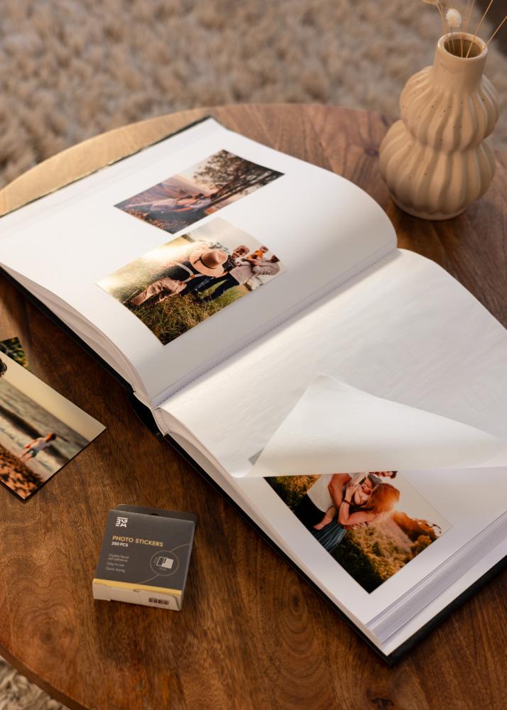 Classico Album Sort - 32x34 cm (100 Hvide sider / 50 ark)