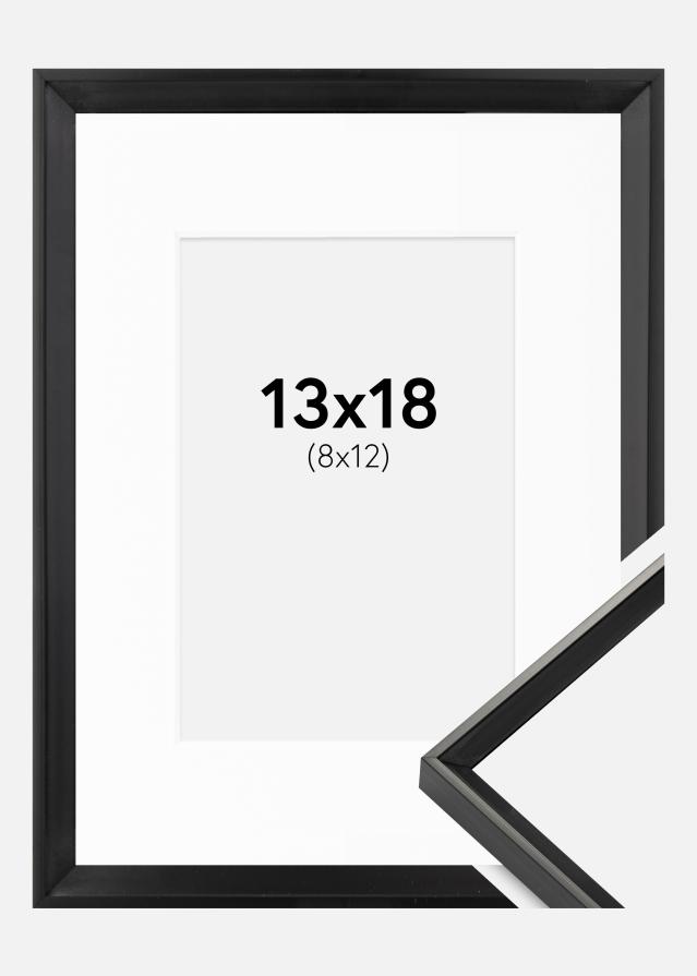 Ramme Desire Sort 13x18 cm - Passepartout Hvid 9x13 cm