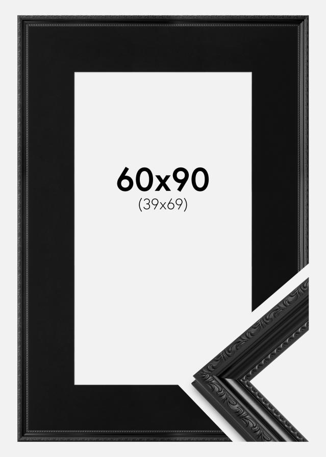 Ramme Abisko Sort 60x90 cm - Passepartout Sort 40x70 cm