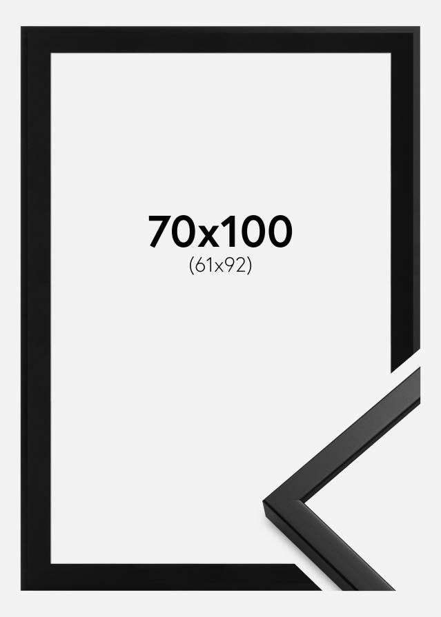 Ramme Oslo Sort 70x100 cm - Passepartout Sort 62x93 cm