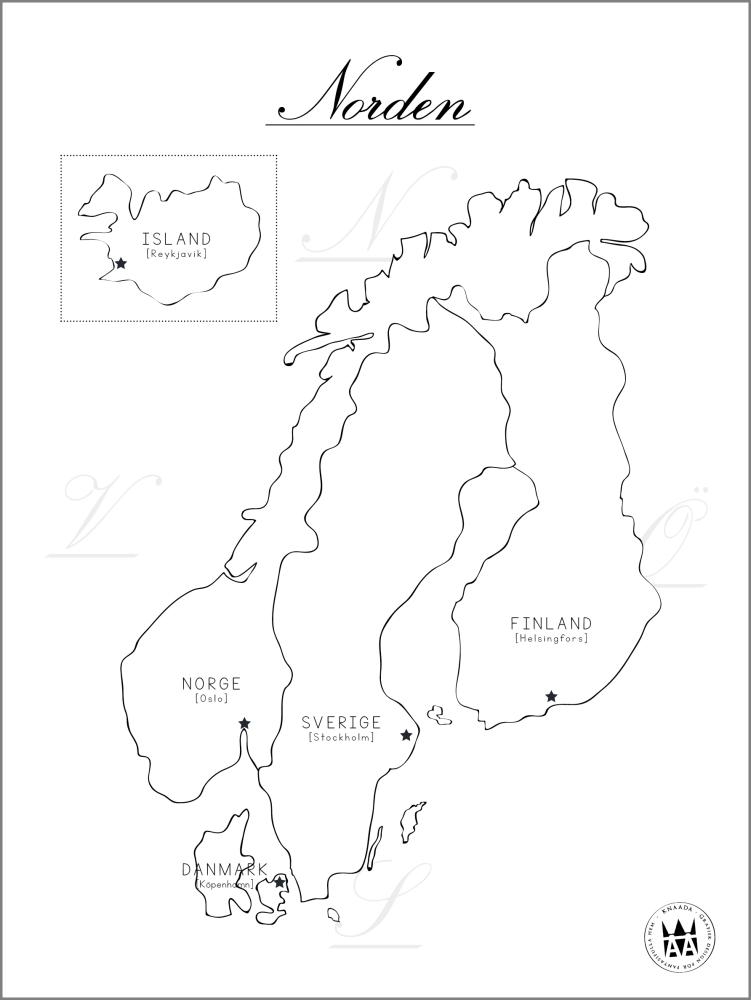 Knaada - Norden - 30x40 cm