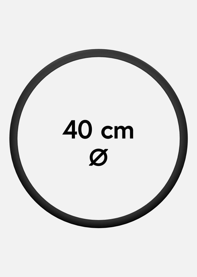 Rund Ramme Akrylglas Sort 40 cm Ø