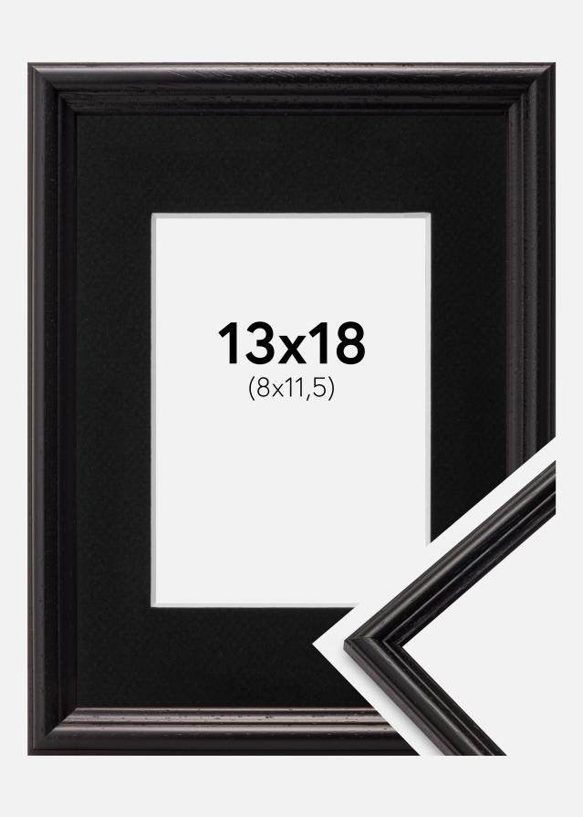 Ramme Horndal Sort 13x18 cm - Passepartout Sort 9x12 cm