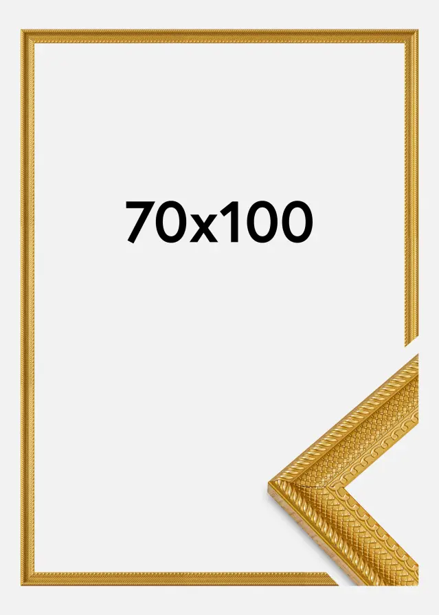 Ramme Lattice Akrylglas Guld 70x100 cm
