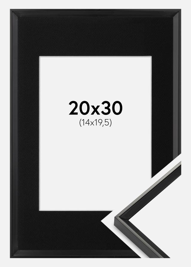Ramme Desire Sort 20x30 cm - Passepartout Sort 15x21 cm (A5)