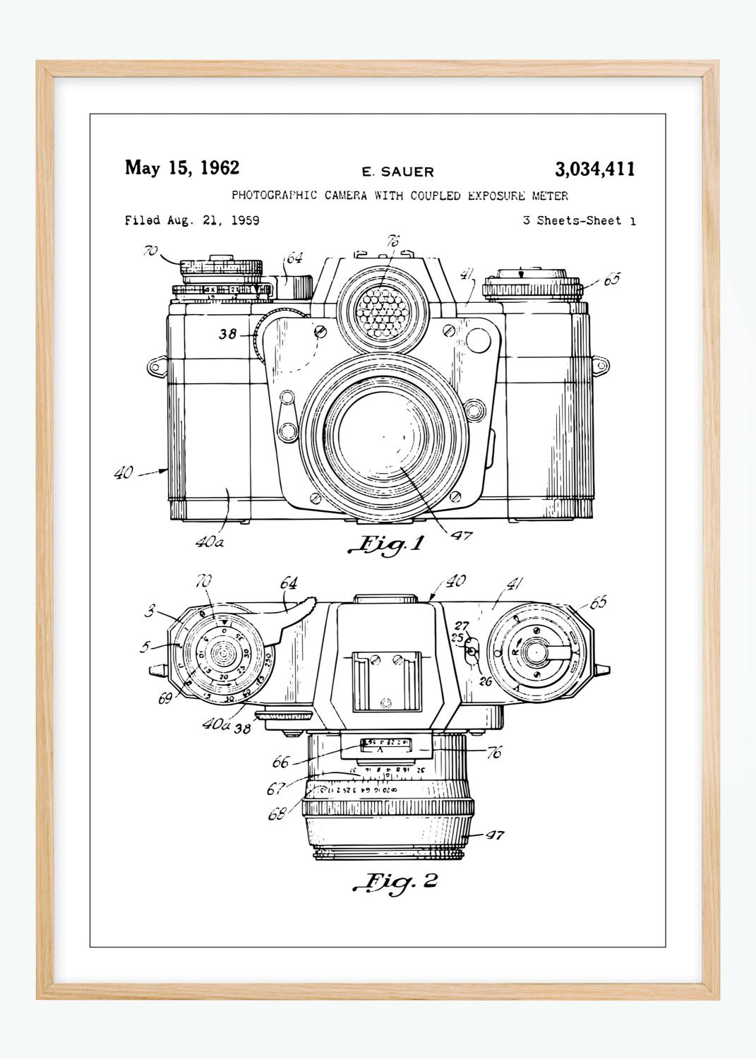 Product Image for Patenttegning - Kamera I Plakat (21x29.7 cm (A4))