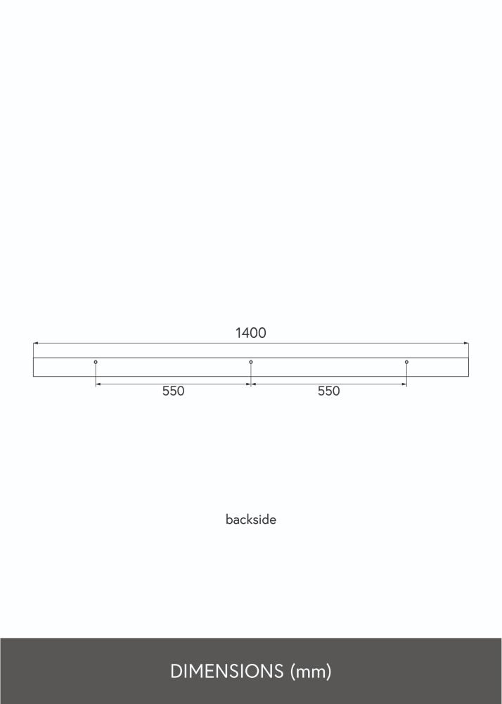 KAILA Billedhylde Hvid 140 cm
