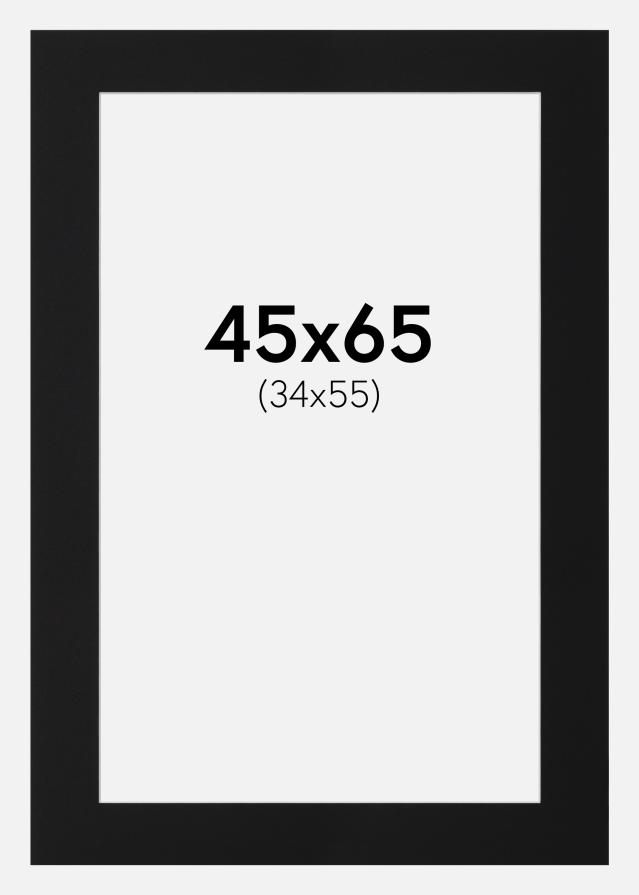 Passepartout Sort Standard (Hvid kerne) 45x65 cm (34x55)