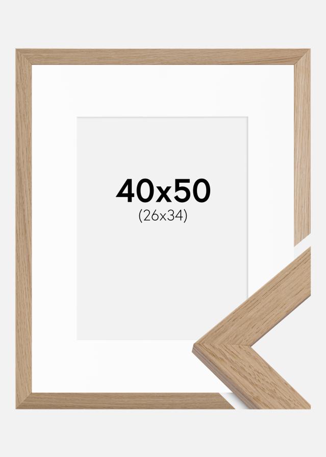 Ramme Trendline Eg 40x50 cm - Passepartout Hvid 27x35 cm