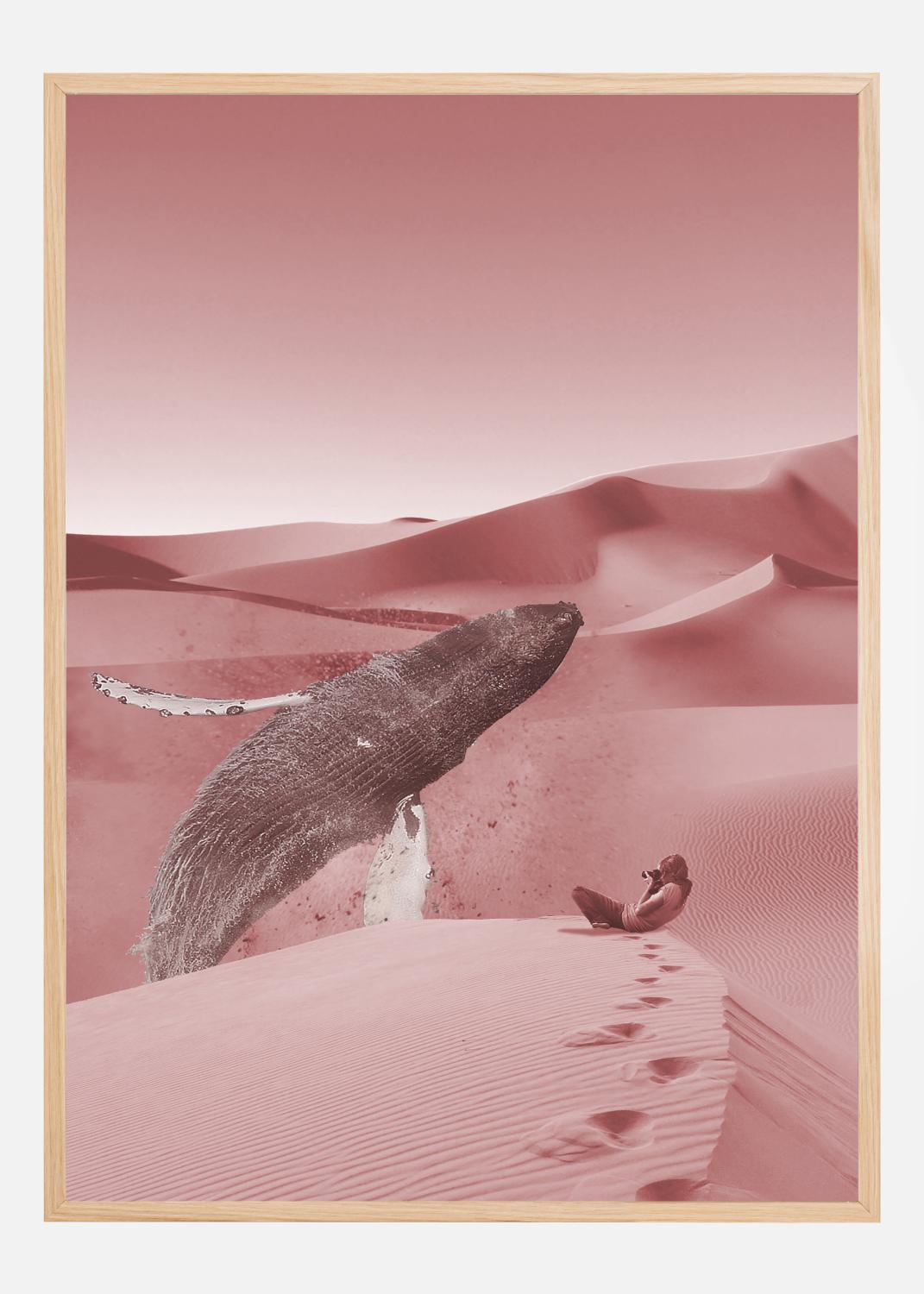 Product Image for Whale in a pink desert Plakat (21x29.7 cm (A4))
