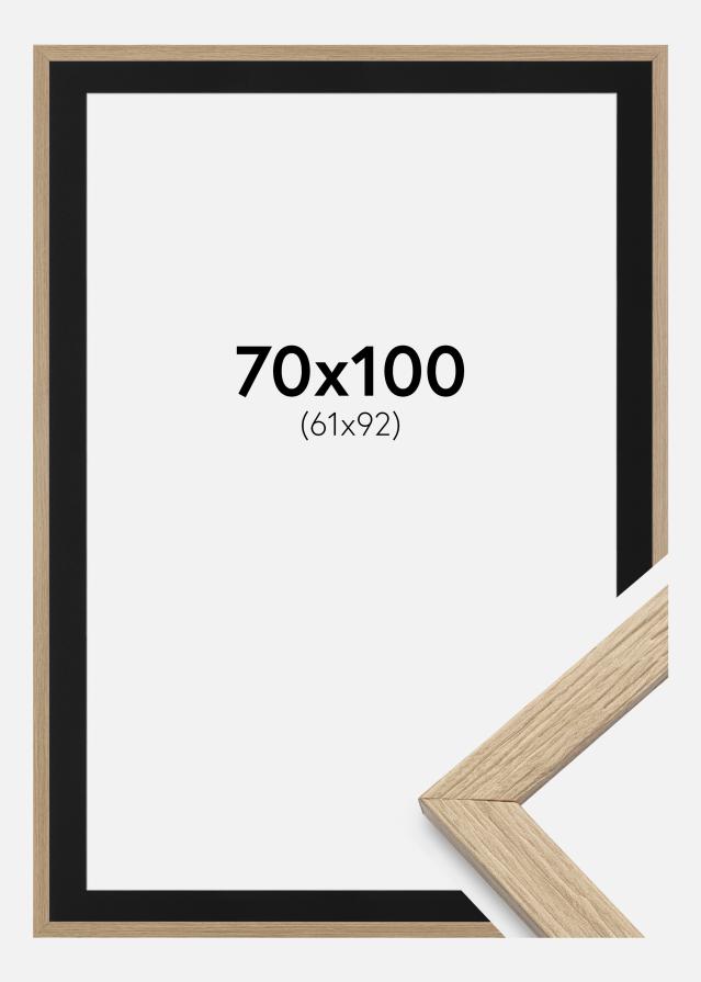 Ramme Stilren Eg 70x100 cm - Passepartout Sort 62x93 cm
