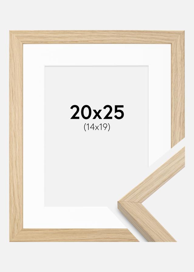 Ramme Grimsåker Eg 20x25 cm - Passepartout Hvid 15x20 cm