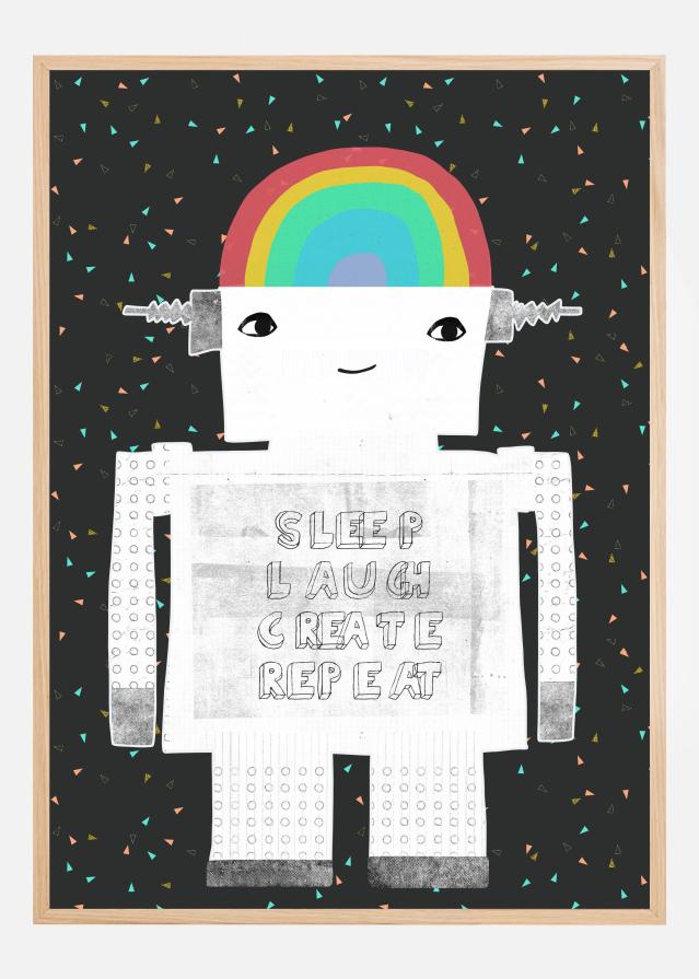 Sleep Laugh Create Repeat Plakat