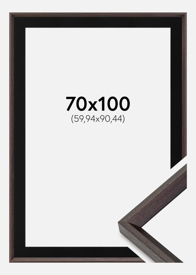 Ramme Globe Espresso 70x100 cm - Passepartout Sort 24x36 inches