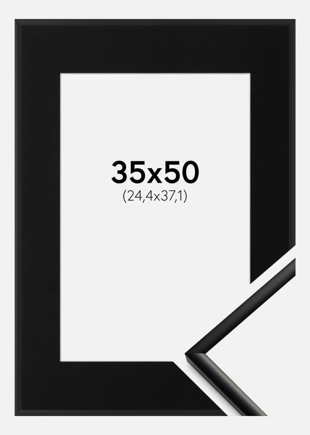 Ramme New Lifestyle Mat Sort 35x50 cm - Passepartout Sort 10x15 inches