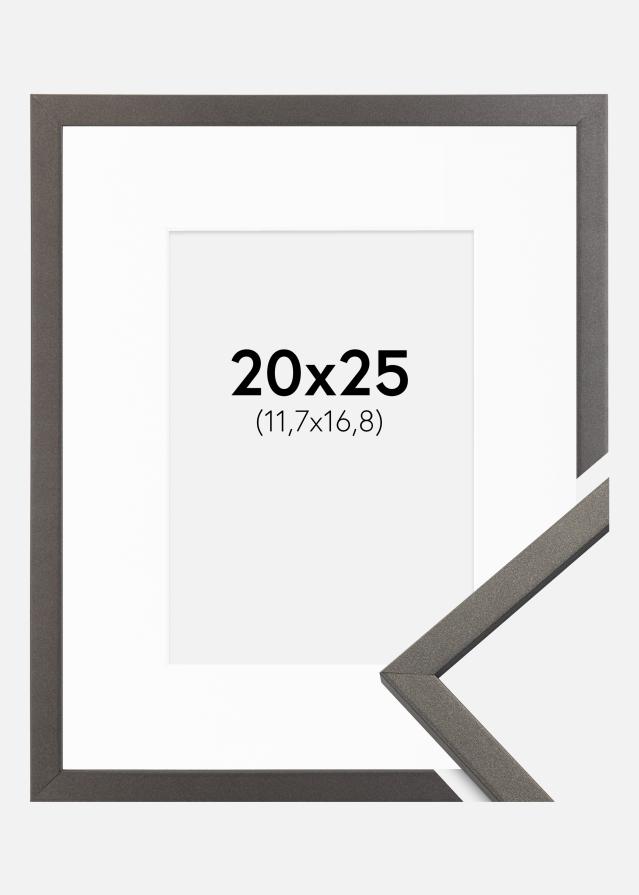 Ramme Edsbyn Grafit 20x25 cm - Passepartout Hvid 5x7 inches
