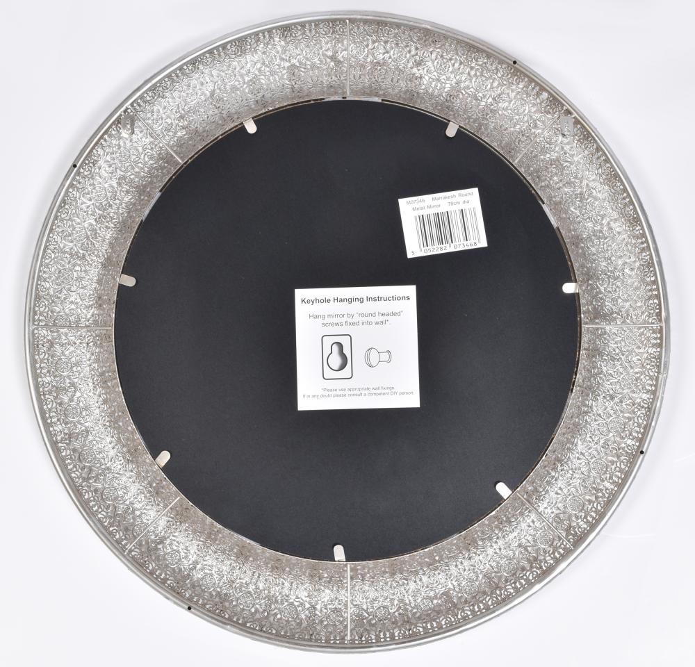 Spejl omgang Marrakesh Sølv 78 cm