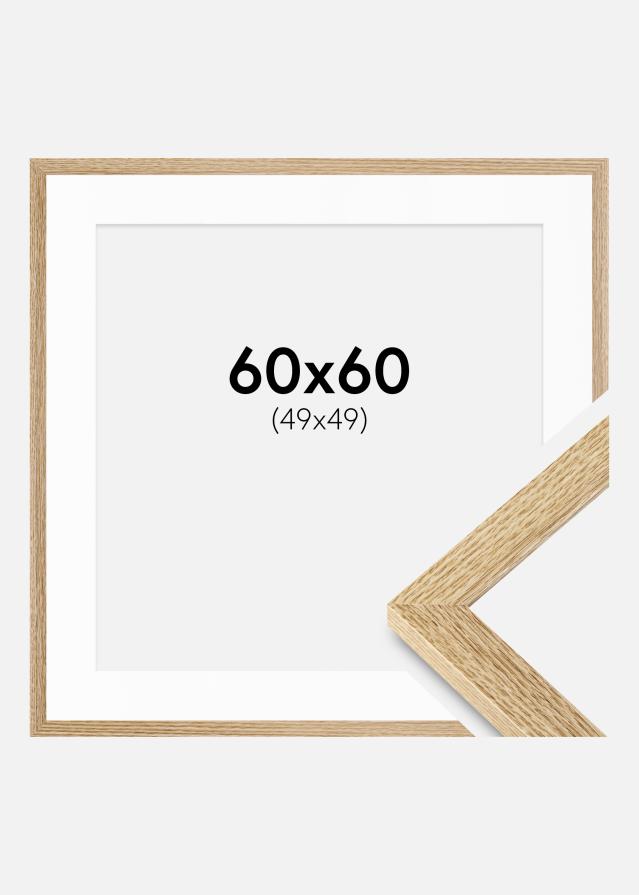 Ramme Selection Eg 60x60 cm - Passepartout Hvid 50x50 cm