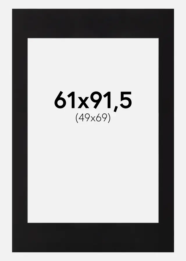 Passepartout Canson Sort (Hvid kerne) 61x91,5 cm (49x69)
