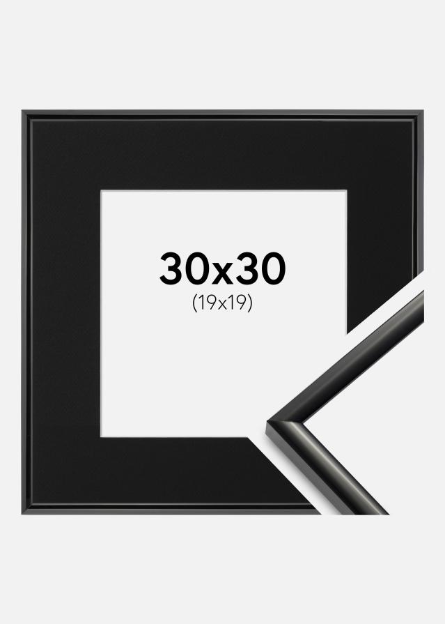 Ramme New Lifestyle Sort 30x30 cm - Passepartout Sort 20x20 cm