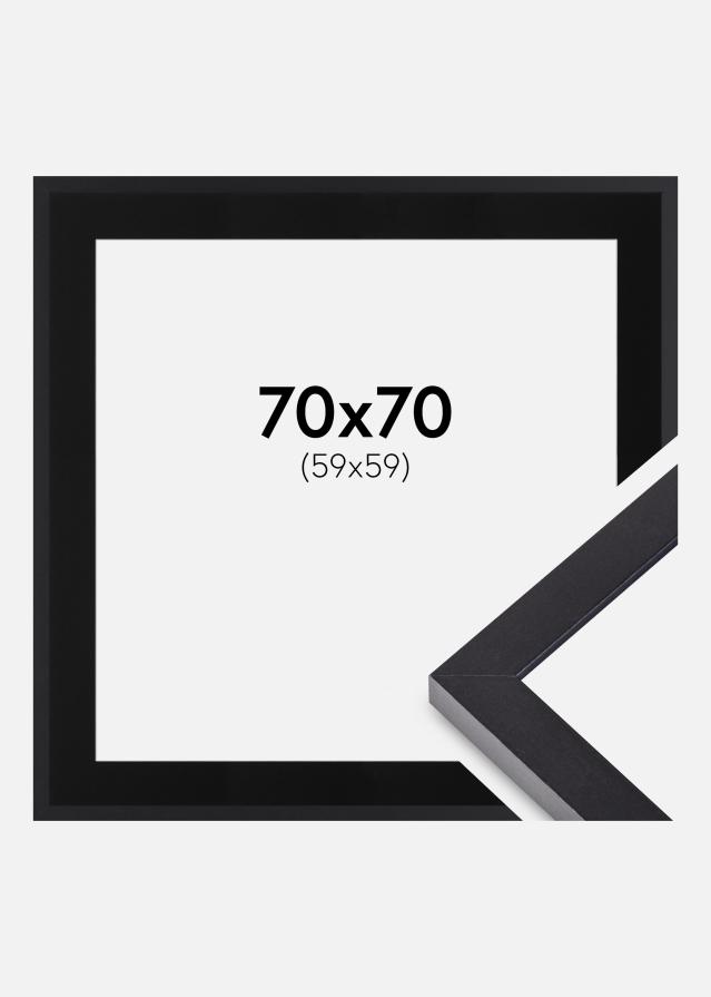 Ramme Selection Sort 70x70 cm - Passepartout Sort 60x60 cm