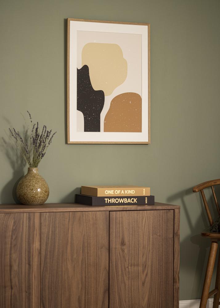 Ramme Soul Oak Veneer 30x40 cm - Passepartout Hvid 18x27 cm