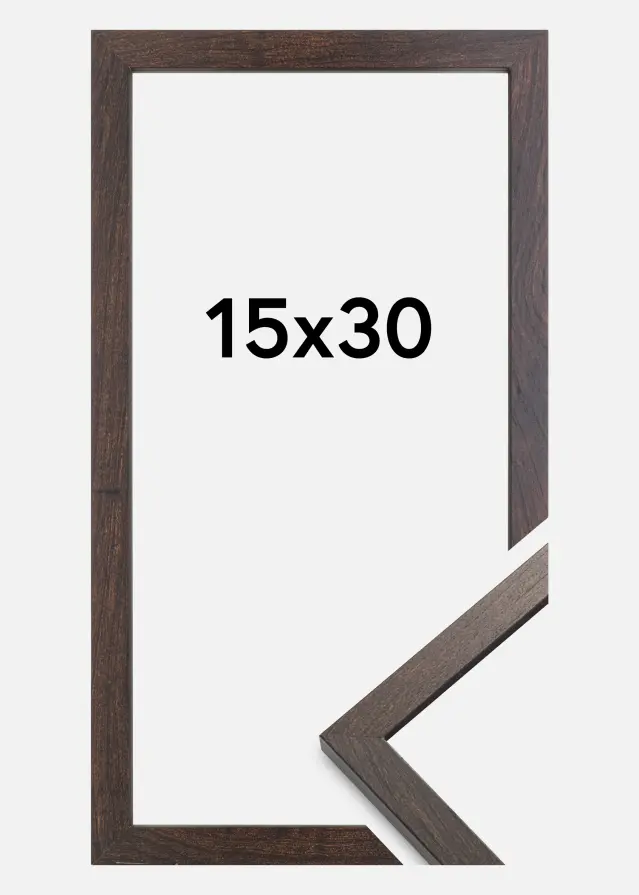 Ramme Trendy Akrylglas Valnød 15x30 cm