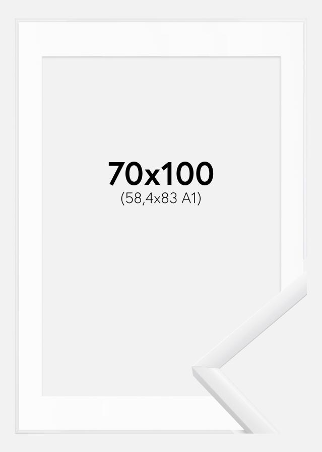 Ramme New Lifestyle Hvid 70x100 cm - Passepartout Hvid 59,4x84 cm (A1)