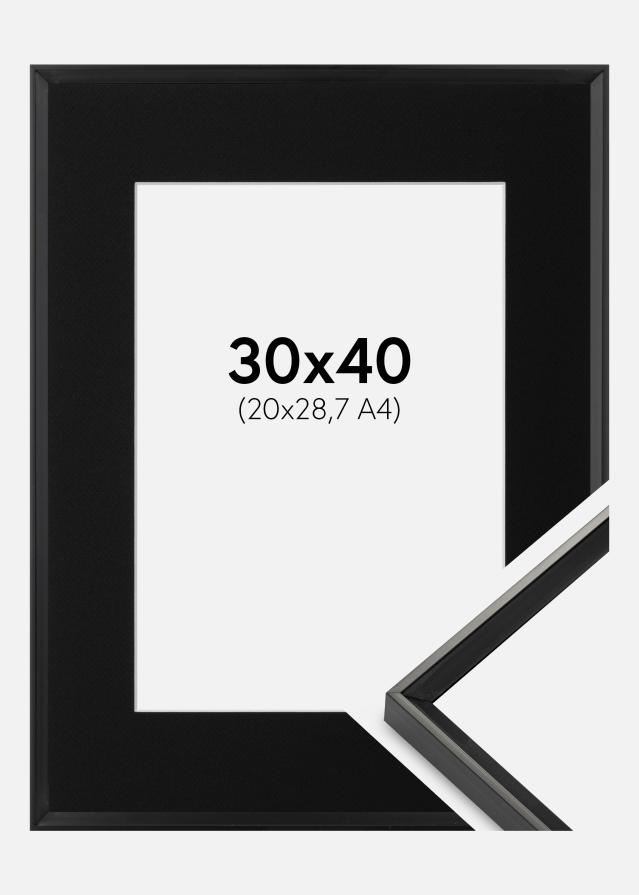 Ramme Desire Sort 30x40 cm - Passepartout Sort 21x29,7 cm (A4)